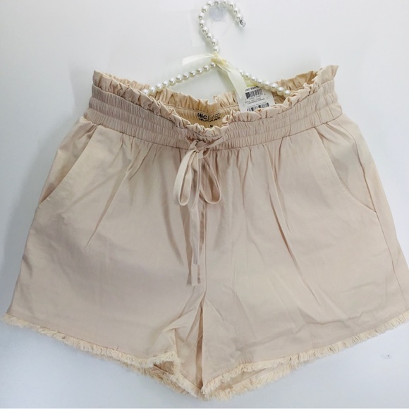Womens Shorts Cashmere Cream Drawstring Shorts Size M Inc Earth New - Picture 6 of 6